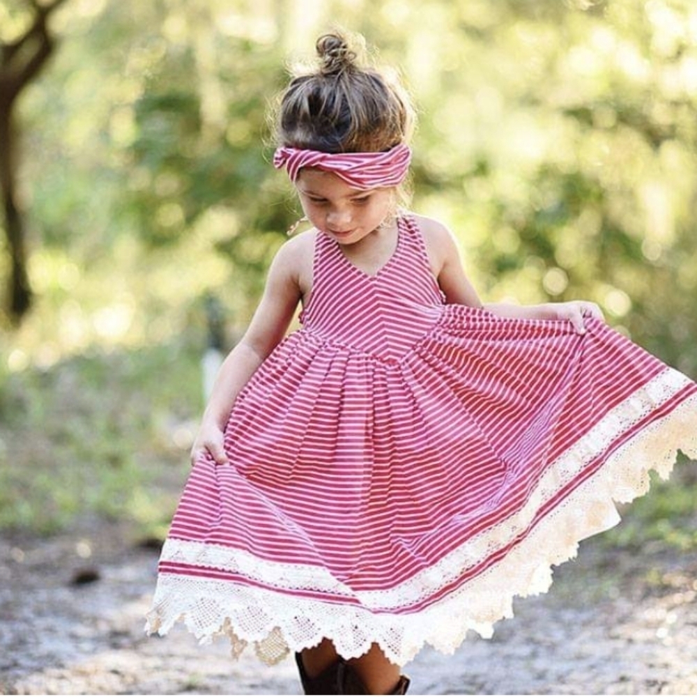 Dollcake Carnival Striped Crochet‎ Lace Halter Dress